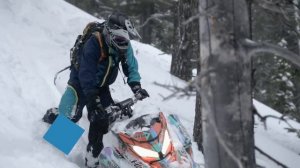 Ep14 - Descending Steep Slopes On A Snowmobile