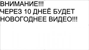 ВНИМАНИЕ!!! ЧЕРЕЗ 10 ДНЕЙ БУДЕТ НОВОГОДНЕЕ ВИДЕО!!!