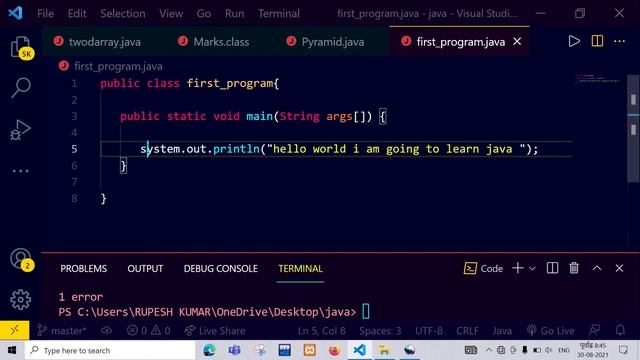 how to fix error: "package system does not exist " java program error. смотреть онлайн