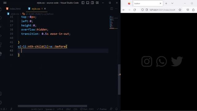 css button hover effect tutorial | hrml css tutorial смотреть онлайн