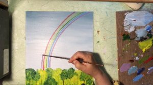 2)Пейзаж Радуга написать масляными красками