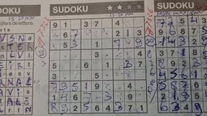 (#7333) Tuesday. ? Two Stars Sudoku puzzle. Bonus Extra edition 10-24-2023 Extra part 2 of 3