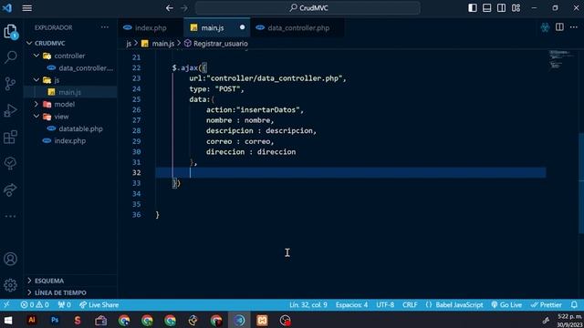 crear un Crud con Datatable js - PHP - MySql - | Parte 2
