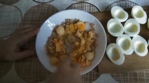 Фаршированные Яйца Печенью Трески.