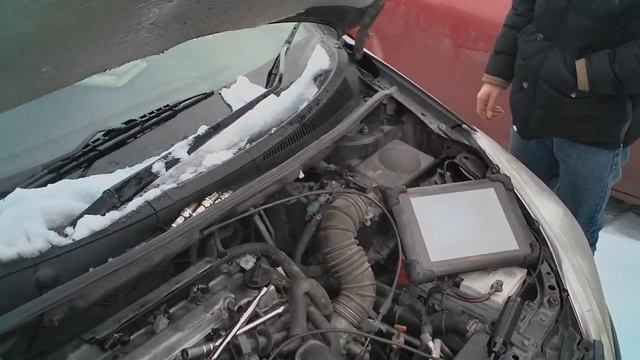 Toyota Wish - проверка двигателя видеоэндоскопом смотреть онлайн