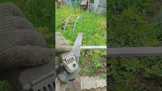 Самоделка из грабель и пилы коса грабли своими руками #diy #tool