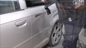 Audi A3. The rear fender repair. Ремонт заднего крыла.