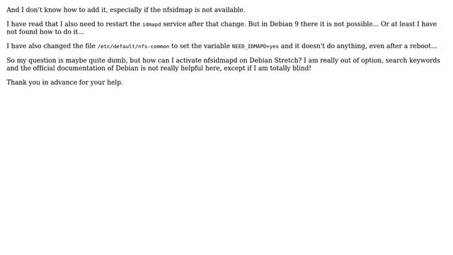 DevOps & SysAdmins: NFSv4 mapping UID and GID on Debian Stretch (2 Solutions!!) смотреть онлайн