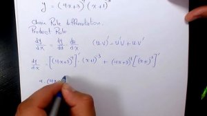 4x+3,4 x+1, 3 chain rule differentiation