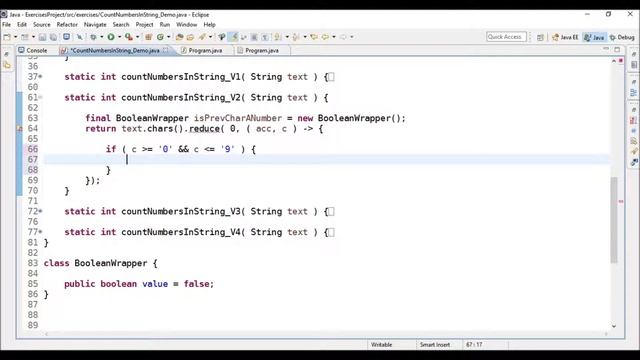 string count numbers in java смотреть онлайн