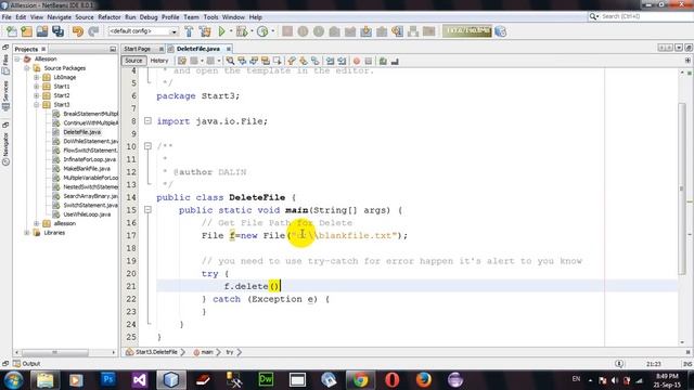How to Delete file or directory in Java Netbeans смотреть онлайн