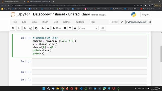 Copy vs Views Numpy Python Array || NumPy Copy vs View || Python Numpy Tutorial