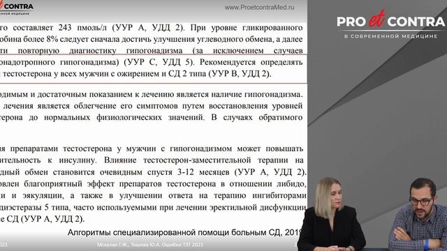 Типичные ошибки при назначении ТЗТ (заместительной терапии тестостероном)  24.11.2021