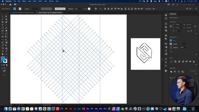 Как Быстро Сделать Логотип? // КРУТАЯ СЕТКА ДЛЯ ЛОГО в Adobe Illustrator!