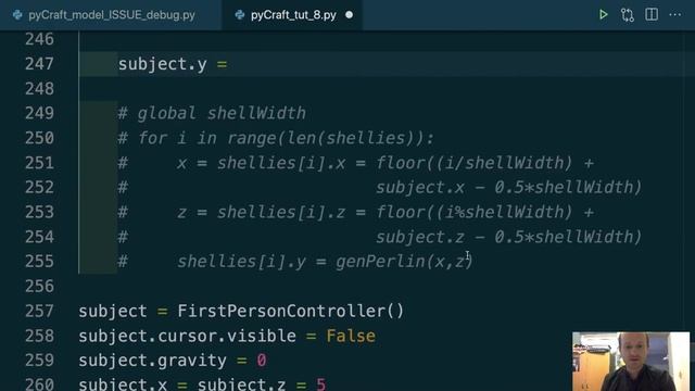 Minecraft in python (Ursina): simple caves, stepping walk, and fixing terrain and textures - part 8 смотреть онлайн
