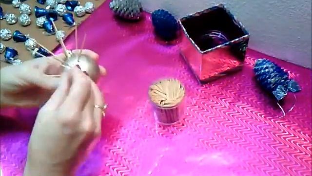 Чудесные шары своими руками с зубочистками!!! смотреть онлайн