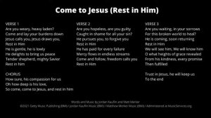 Come to Jesus (Rest in Him)