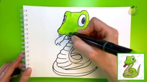 Как нарисовать змею для начинающих | Уроки рисования для детей