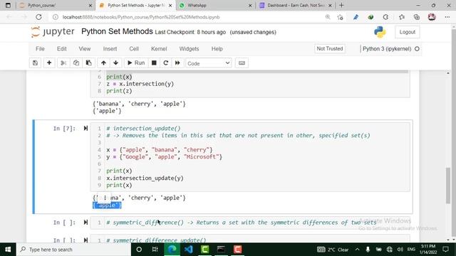 21 - Python Sets Methods