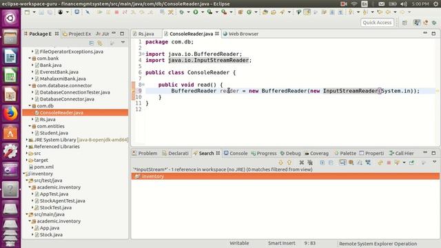 InputStreamReader example in java