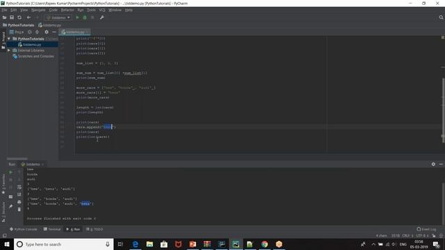 Python - Advance Data Type  List & It's Method- Python Programming