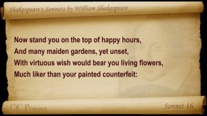 Sonnet 016 by William Shakespeare