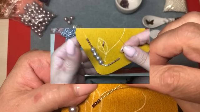 Расшивка броши простыми бисерными дорожками I Как расшить брошь бисером. Часть 1
