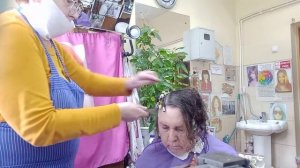 Крутим химическую завивку.На средние волосы.