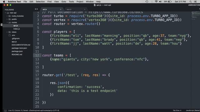 REST API Tutorial - API Route