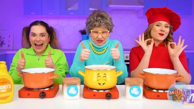 Кулинарный Челлендж: Я против Бабушки | Забавные Лайфхаки с Едой от Multi DO Challenge смотреть онлайн