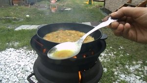 готовлю Узбекский плов на костре / тестирую печь под казан из дисков / лучший рецепт плова / плов