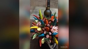 Съедобный букет - Мужской букет в коробке