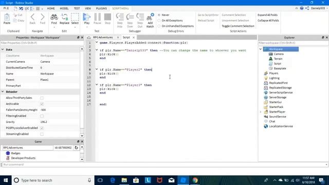 How To Ban People From Your Roblox | Roblox Scripting Tutorial смотреть онлайн