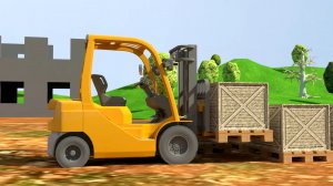 Стоянка строительной техники. Грузовичок-Почтовичок. Серия-8