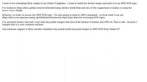 Software Engineering: Building docker images in Gitlab CI and pushing to AWS ECR.
