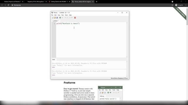 Programming Raspberry Pi Pico using MicroPython in Windows [This is Easier than you Think]