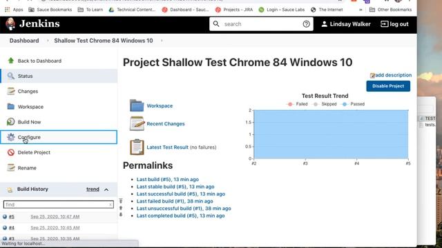 Using Jenkins with a Java Test