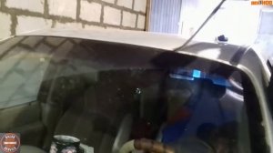 2001 Додж Караван 3,3. Замена лобового  стекла-1. 2001 Dodge Caravan 3,3 Windshield replacement - 1