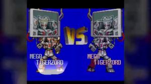 Mighty Morphin Power Rangers: The Fighting Edition (SNES) - Trial Mode - Mega Tigerzord Gameplay