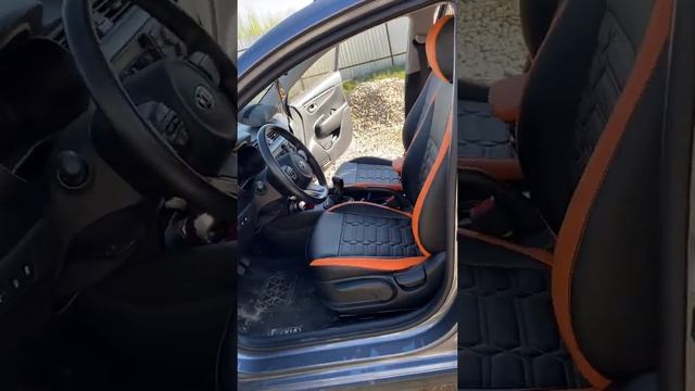 Kia Rio x line .комплект чехлов из эко кожи с полной пришивкой ? смотреть онлайн