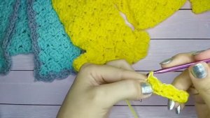 Детский ажурный шарфик крючком. Легко и быстро