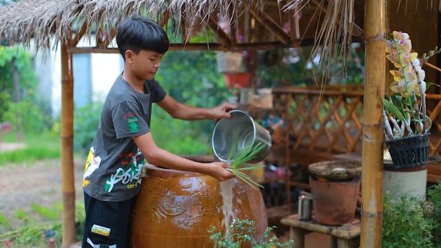 The long gourd harvest for drinking | How to drink vegetable in my homeland | Gourd drinking and ea смотреть онлайн