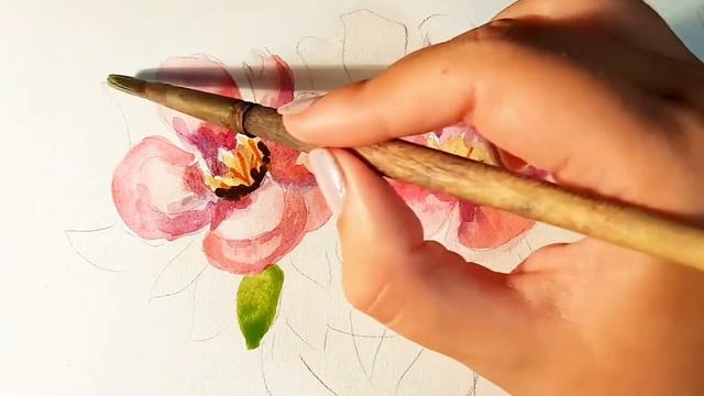 Как рисовать цветы. Уроки рисования. Цветы в вазе. Натюрморт. смотреть онлайн