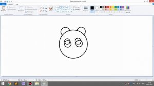 Рисуем панду в Paint. Как нарисовать панду? Рисуем сами.