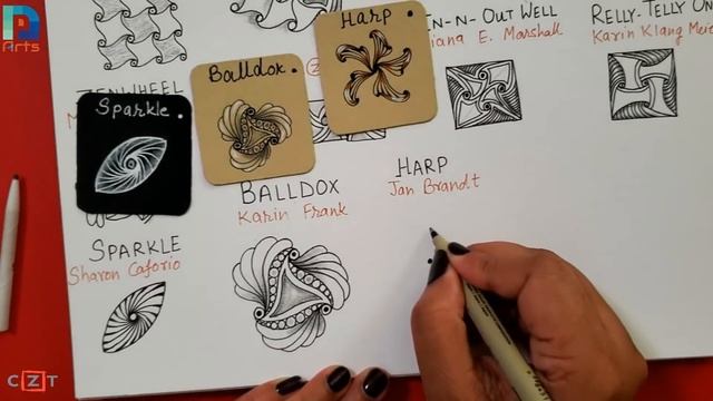 How to draw tangles - Seed & Cadent Family Tangles - Draw with CZT - Tangle Marathon - Day #10 смотреть онлайн