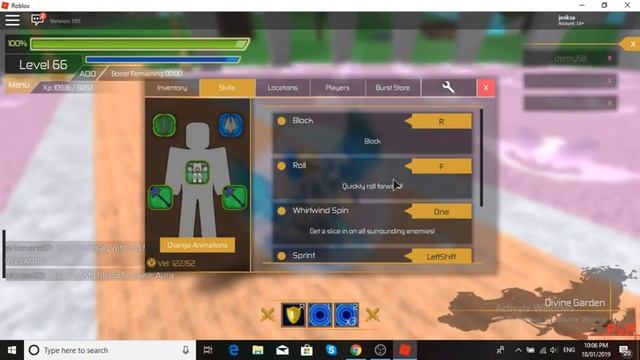 A new duel wielding skill Sword burst 2 (Roblox)