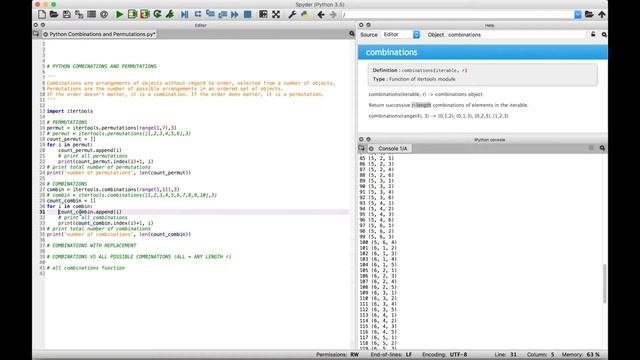 Python Permutations And Combinations