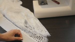 Как пришиь и обработать планку кружевного халата