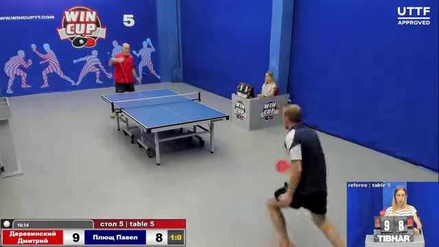 20:00 Деревинский Дмитрий 3-1 Плющ Павел cтол 5 ЮГ-3 18.08.21 смотреть онлайн