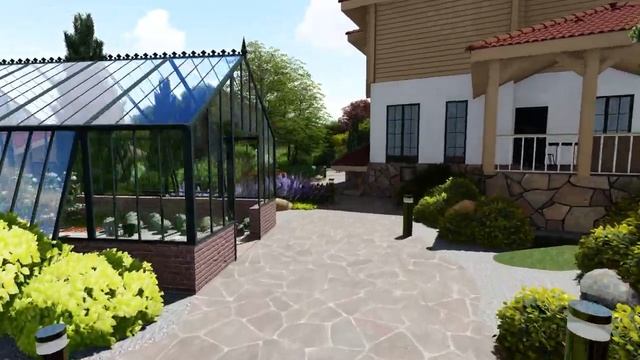 Ягодный сад (ландшафтный дизайн участка, визуализация, сад в пейзажном стиле) смотреть онлайн